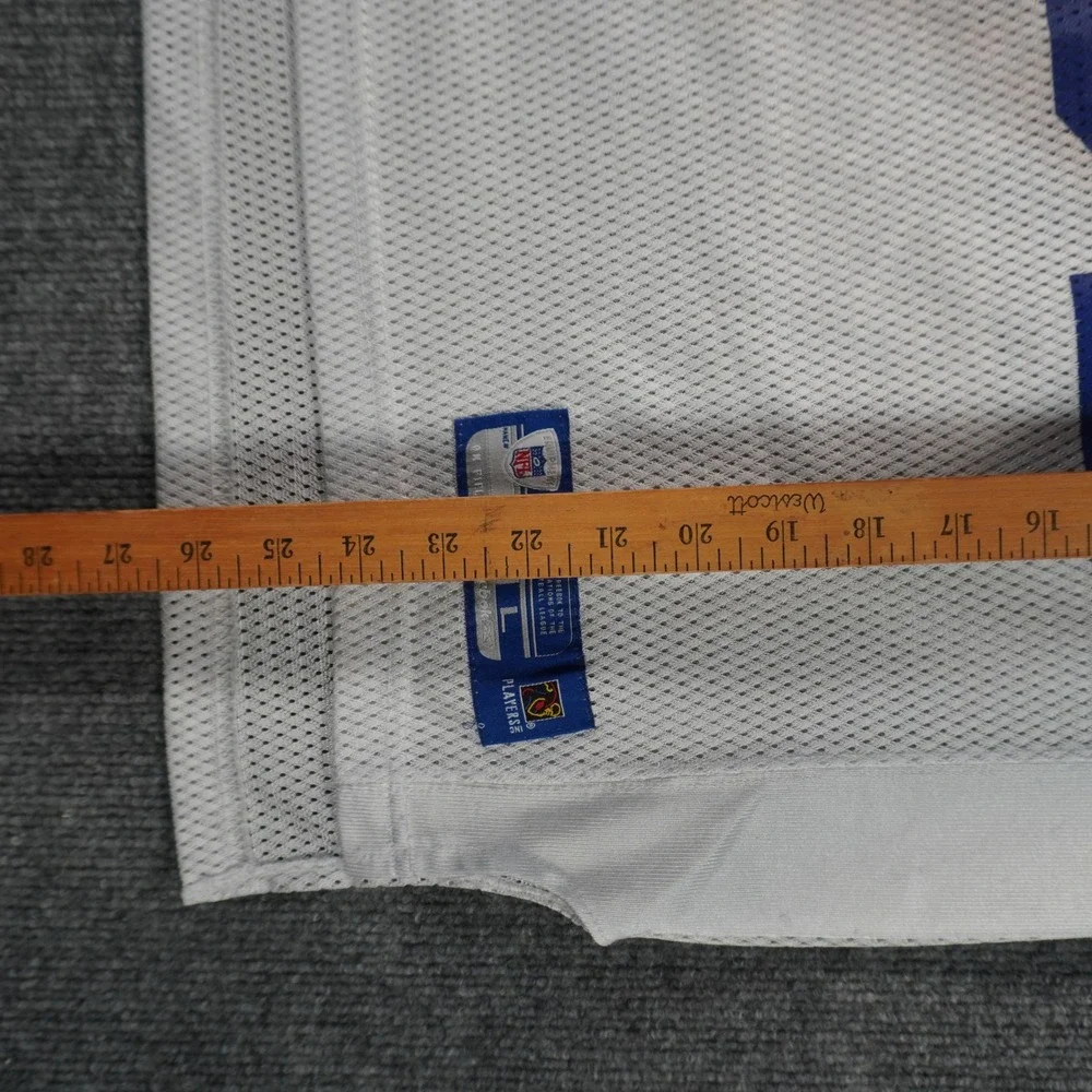 VTG Reebok NFL Jersey Kids Large White Blue Dallas Cowboys 31 Mesh Roy Williams